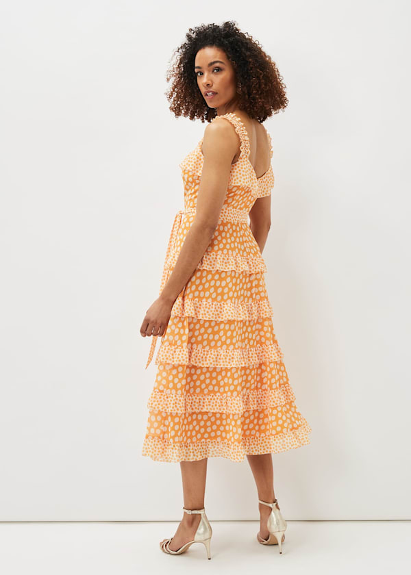Madaline Spot Ruffle Dress