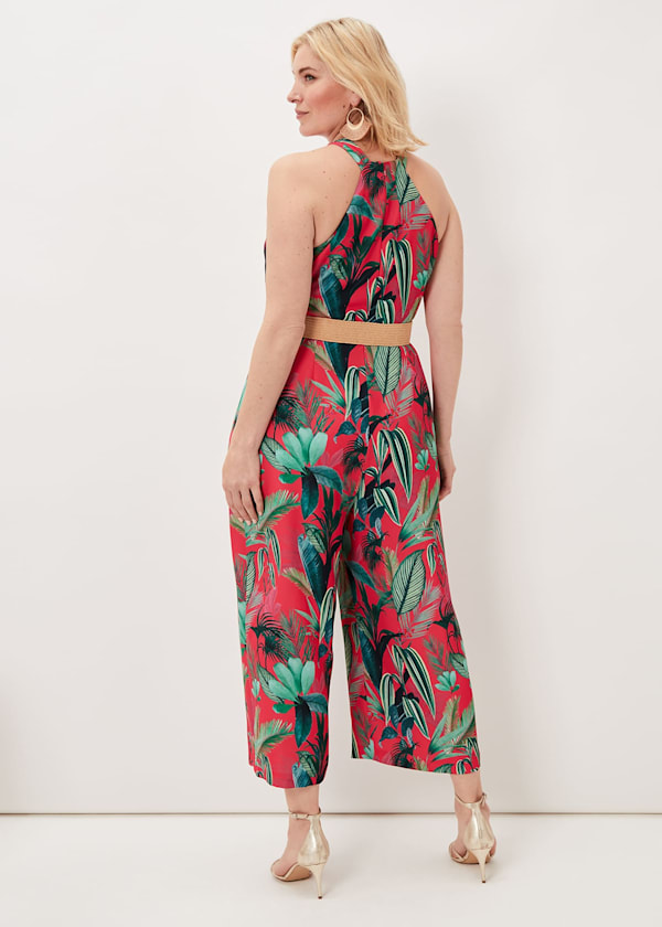 Antonia Palm Print Jumpsuit
