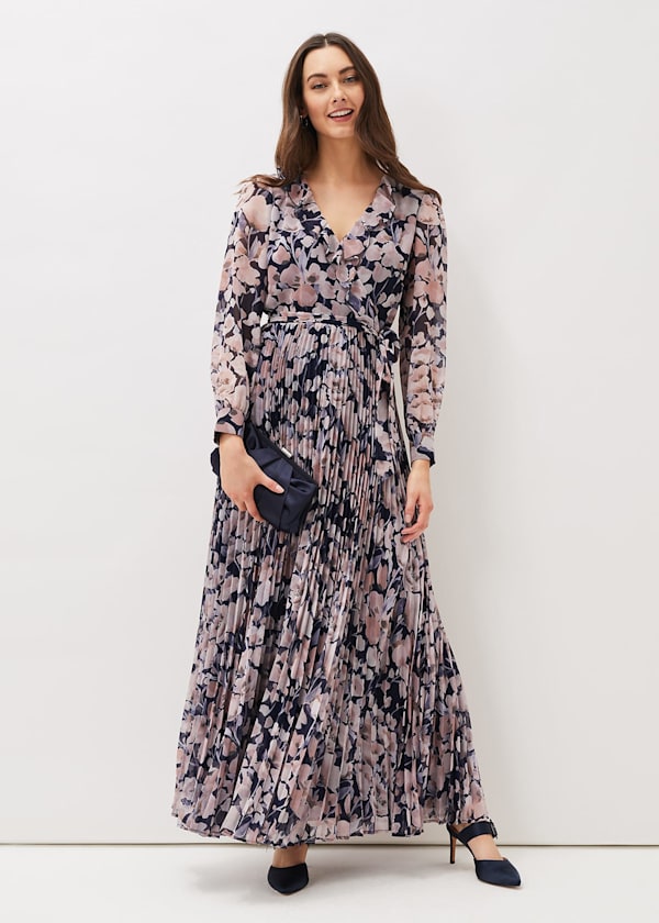 Fredrika Floral Pleated Maxi Dress