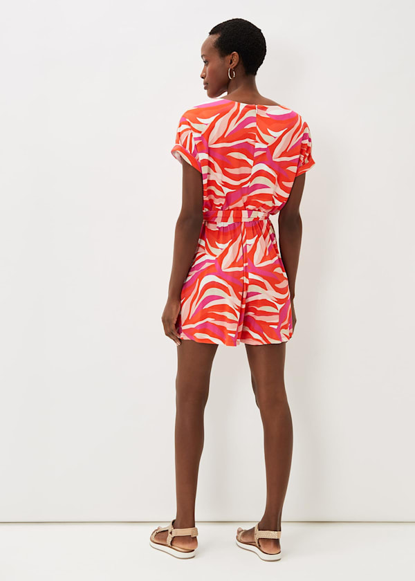 Meryl Jersey Wave Print Playsuit