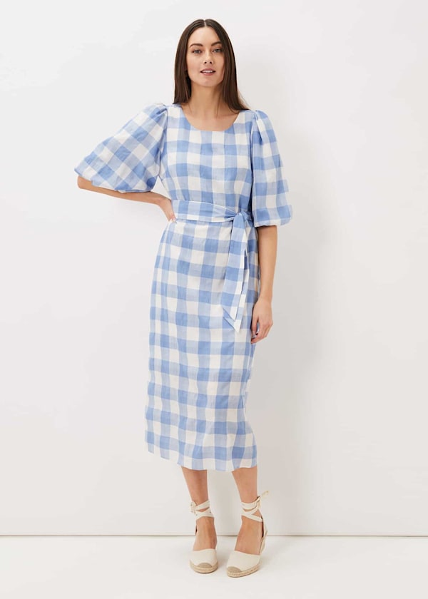 Alina Check Midi Dress