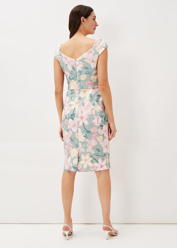 Jessia Floral Scuba Dress