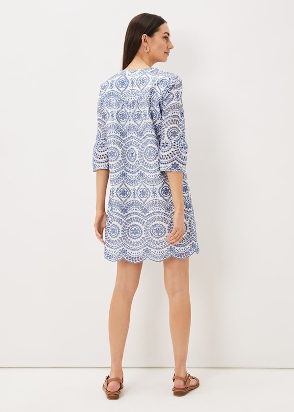 Brianne Broderie Shift Dress