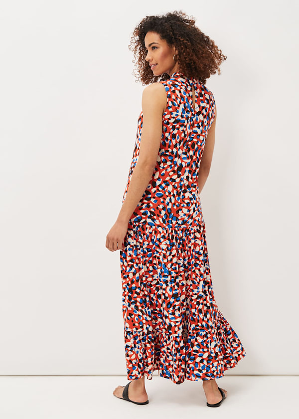 Kamilla High Neck Printed Maxi Dress