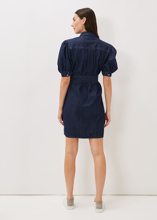 Josephine Denim Puff Sleeve Dress