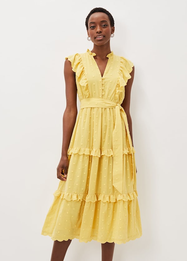 Parissa Cotton Frill Dress