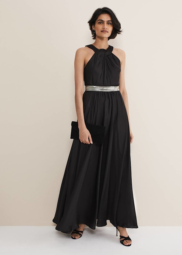 Vanessa Beaded Belt Maxi Dress