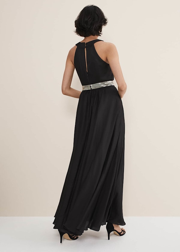 Vanessa Beaded Belt Maxi Dress