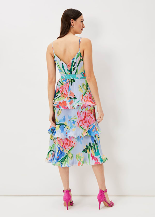 River Floral Tiered Midi Dress