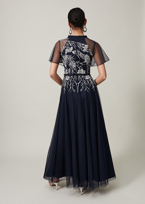 Zena Beaded Tulle Maxi Dress
