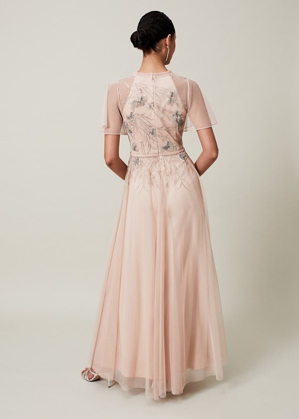 Zena Beaded Tulle Maxi Dress
