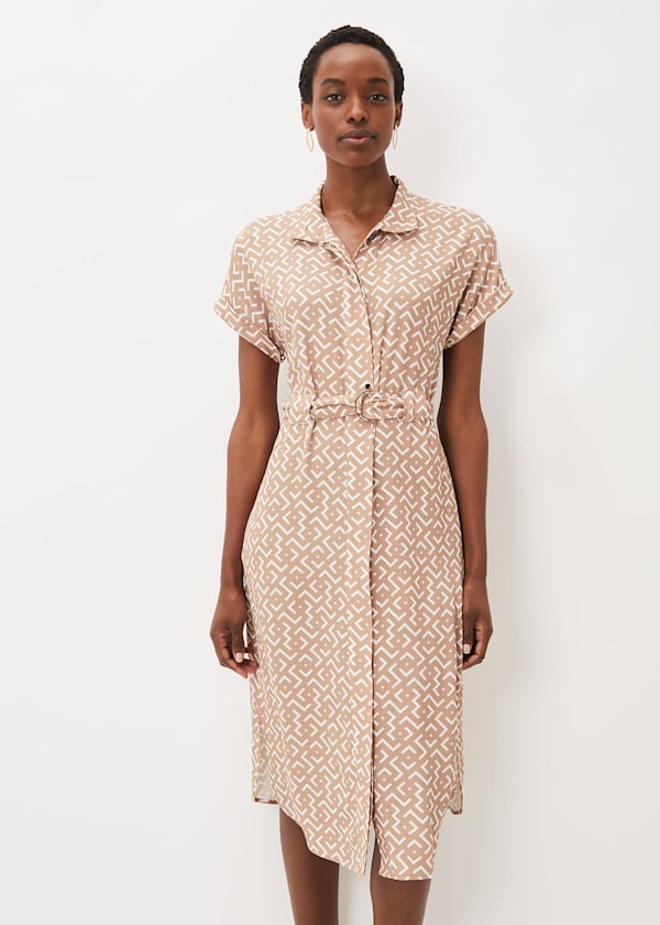 Midi short sleeve shirt dress on sale