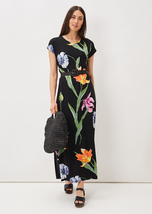 Aylie Jersey Large Florals Maxi Dress
