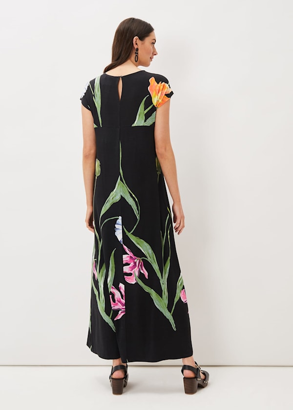 Aylie Jersey Large Florals Maxi Dress