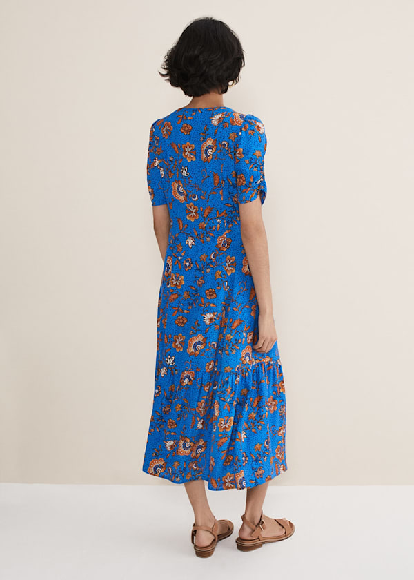 Adriel Paisley Midi Dress