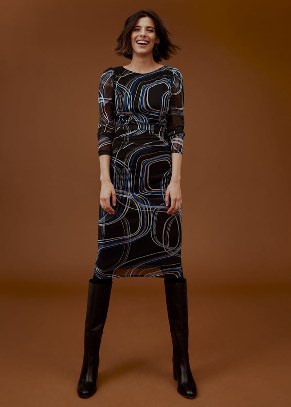 Gizelle Swirl Long Sleeved Dress