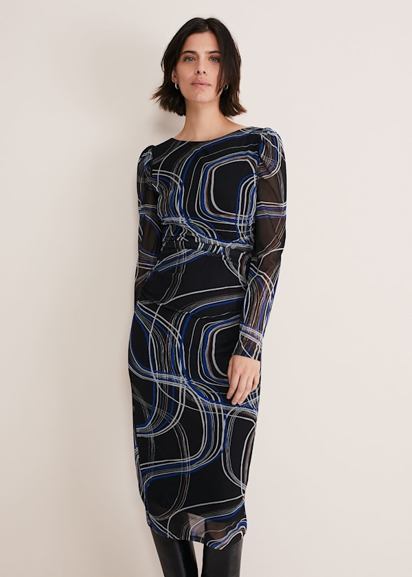 Gizelle Swirl Long Sleeved Dress