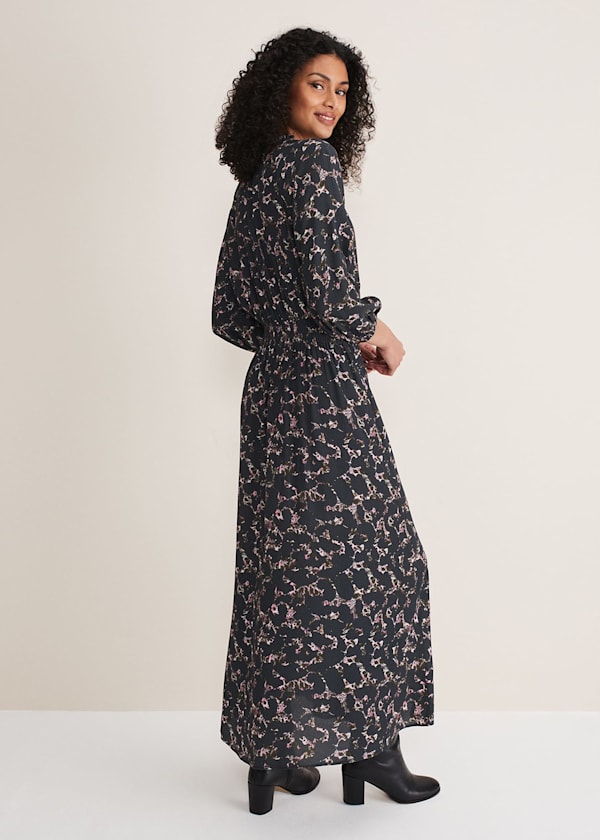Phillipa Marble Print Midaxi Dress