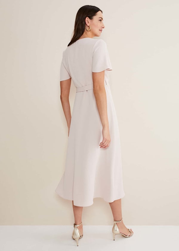 Julissa Ruffle Wrap Midi Dress