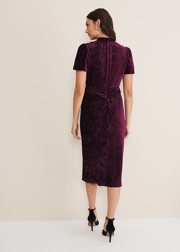 Kaylee Velvet Pleat Dress
