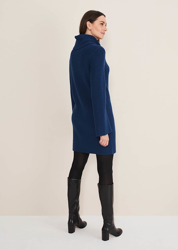 Saffie Cosy Ribbed Sleeve Knit Dress