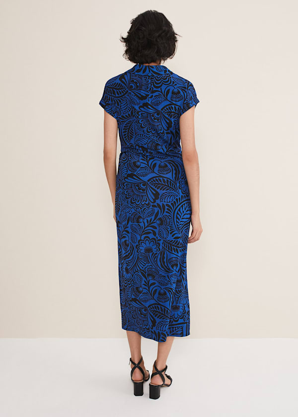 Mara Abstract Print Wrap Dress