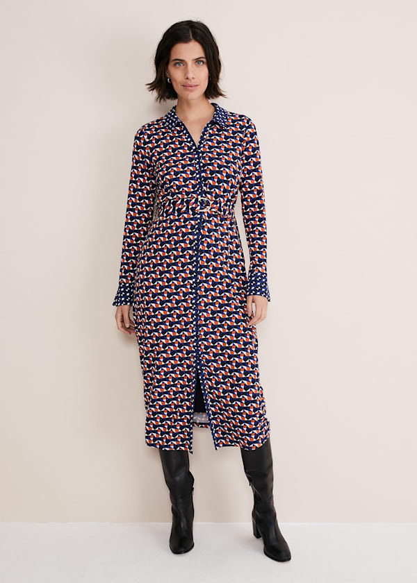 Amel Geo Fitted Jersey Dress