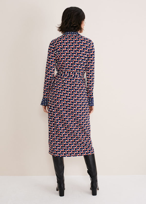 Amel Geo Fitted Jersey Dress