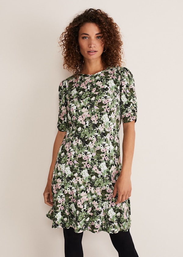 Jolee Printed Jersey Dress