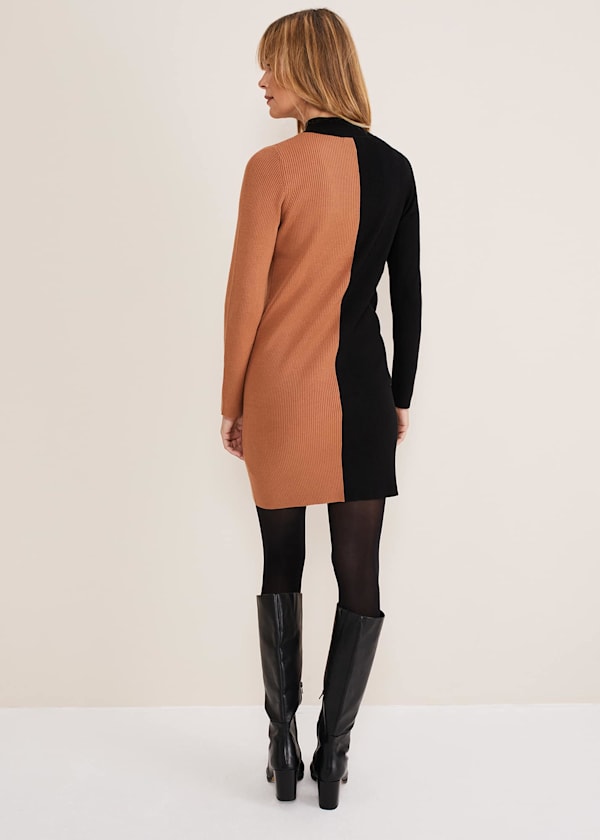 Eris Ribbed Colour Block Knit Tunic