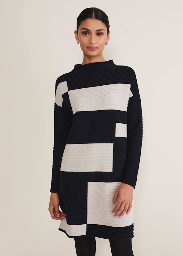 Azera Colour Block Knit Dress