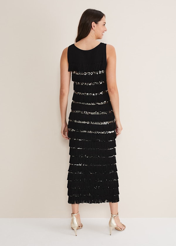 Sofianne Fringe Maxi Dress