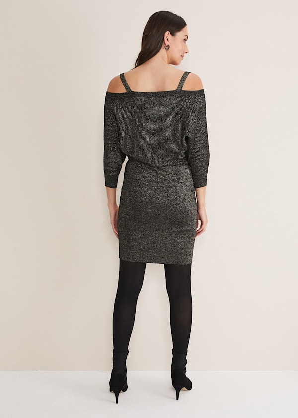 Florin Fitted Lurex Column Dress