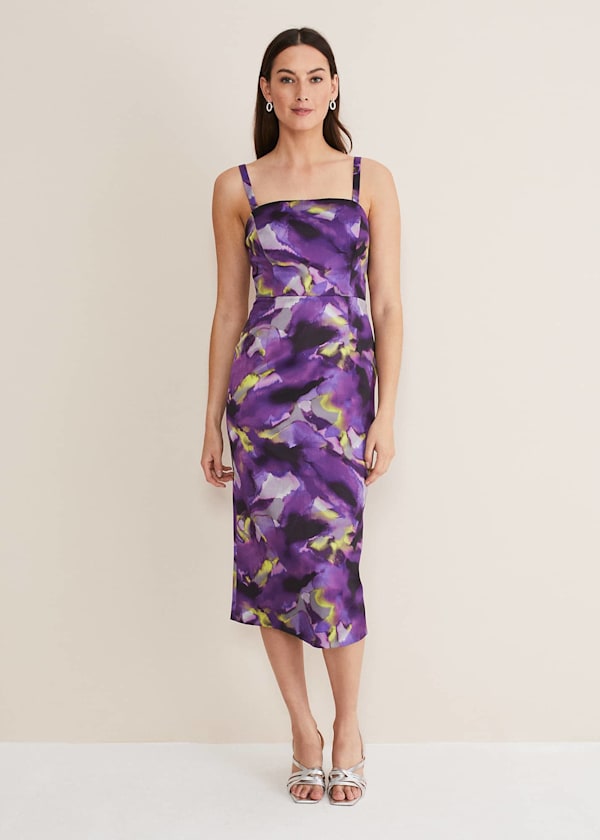 Adelita Abstract Print Dress