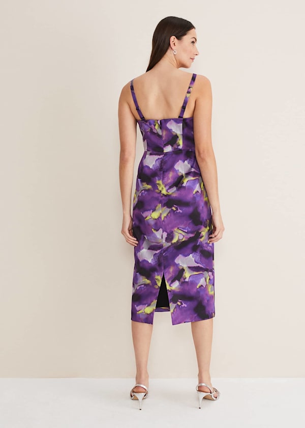 Adelita Abstract Print Dress