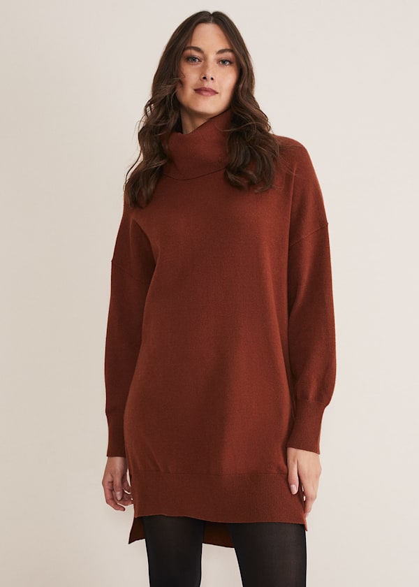 Cecilia Roll Neck Jumper Dress