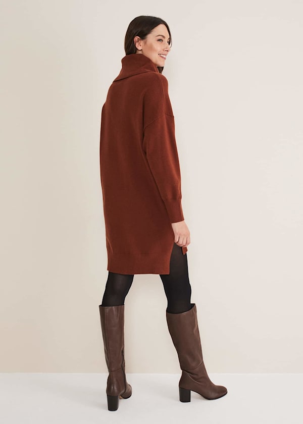Cecilia Roll Neck Jumper Dress