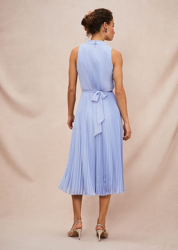 Simara Pleated Midi Dress