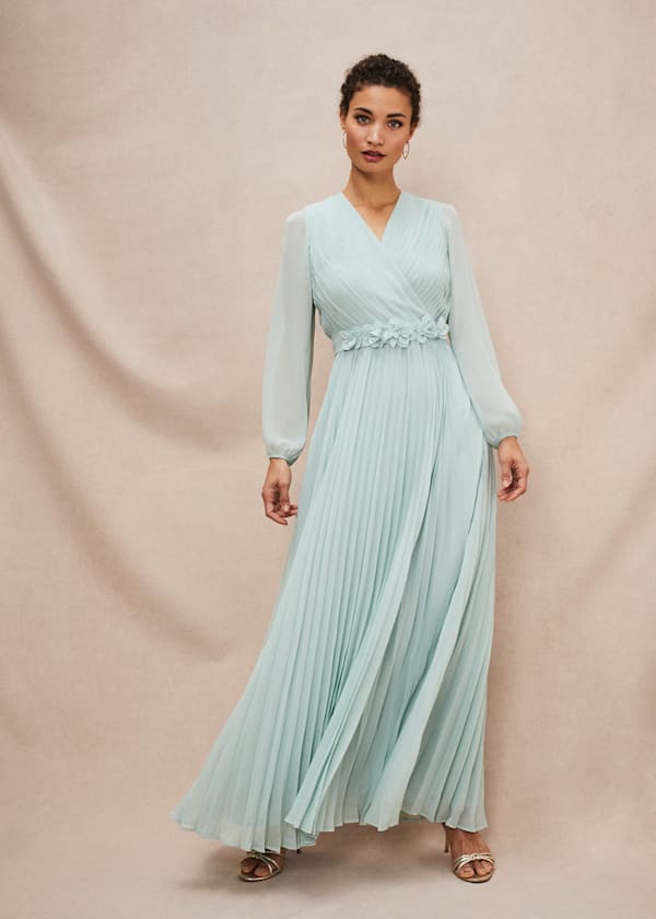 Alecia Pleated Maxi Dress