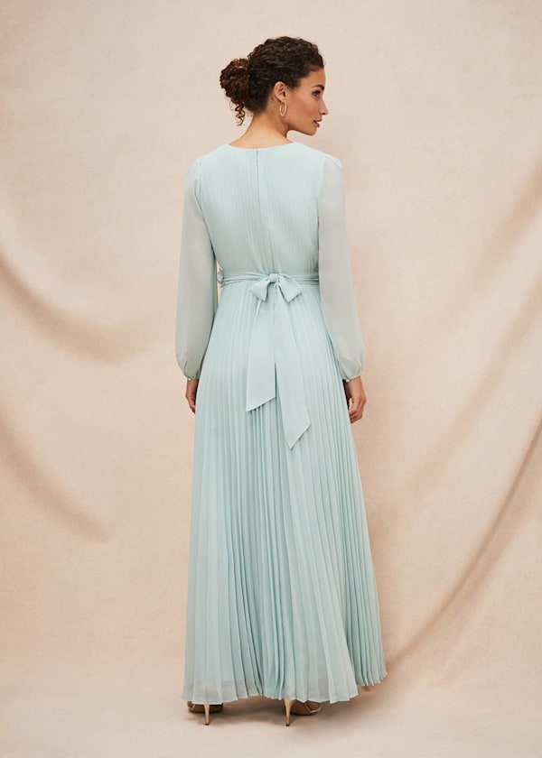 Alecia Pleated Maxi Dress
