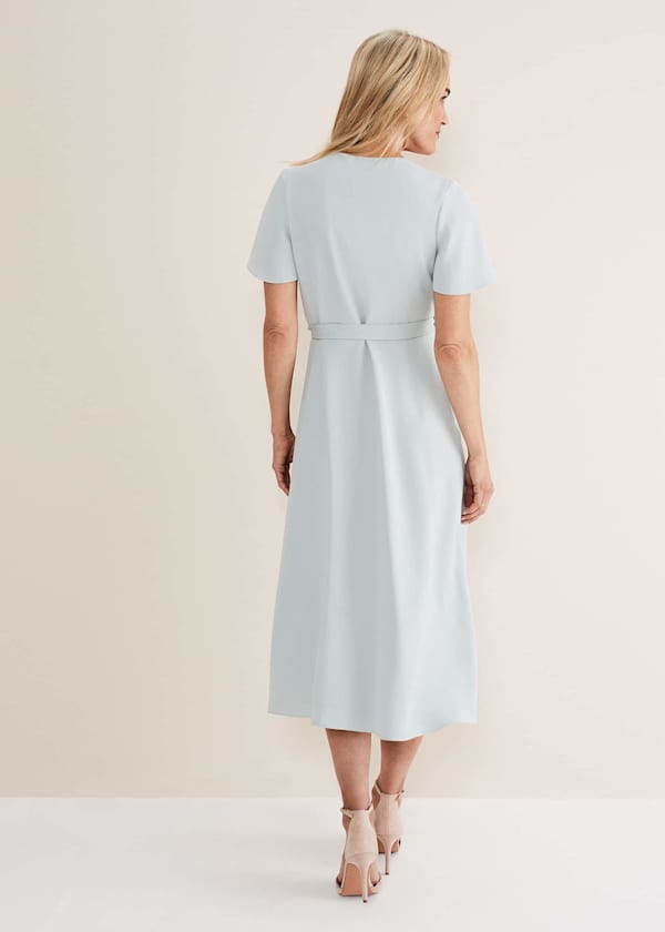 Julissa Ruffle Wrap Midi Dress