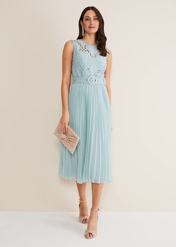 Amora Lace Bodice Midi Dress