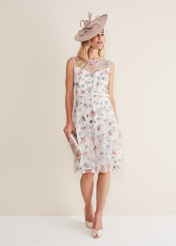 Leighton Floral Embroidered Midi Dress