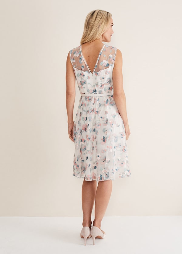 Leighton Floral Embroidered Midi Dress