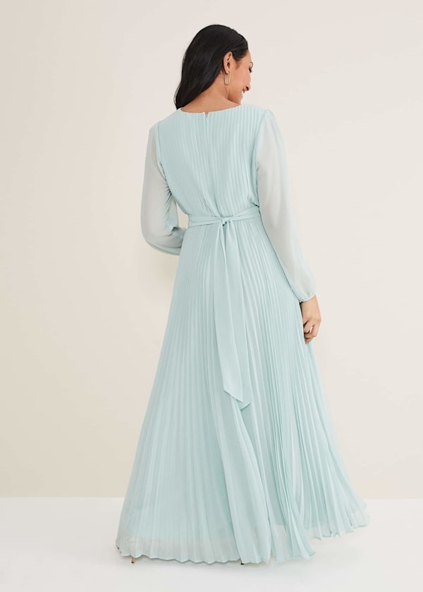 Petite Alecia Pleated Maxi Dress