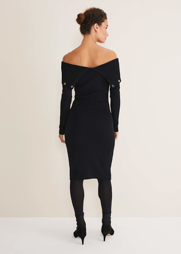 Mirelle Bodycon Bardot Midi Dress