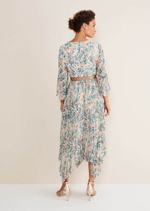 Dani Floral Pleated Midi Dress