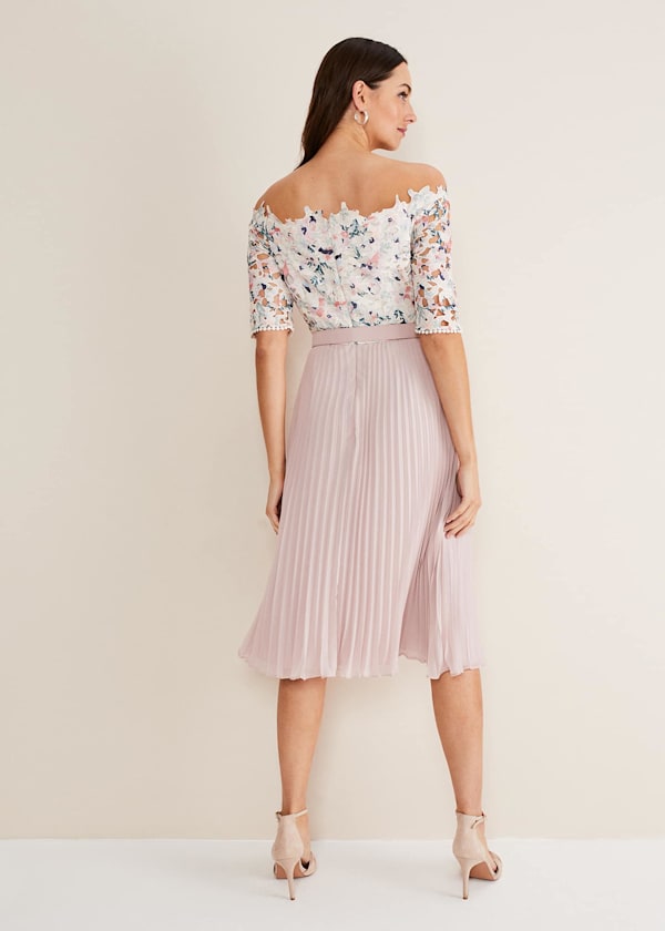 Franky Floral Lace Midi Dress