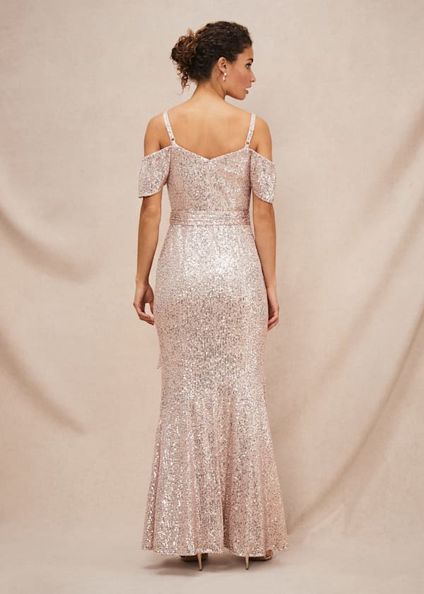 Poppy Off The Shoulder Sequin Dress