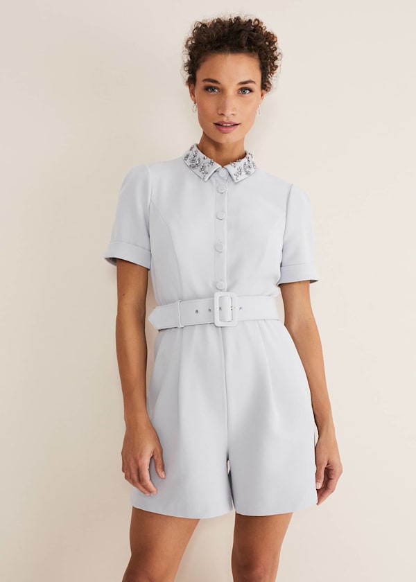 Etta Embelished Collar Playsuit